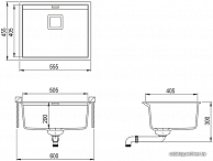 Кухонная мойка AquaSanita SQD100W  алюметаллик 202