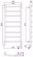 Полотенцесушитель электрический Сунержа ГАЛАНТ 2.0 1000х400 / МЭМ правый 00-5201-1040