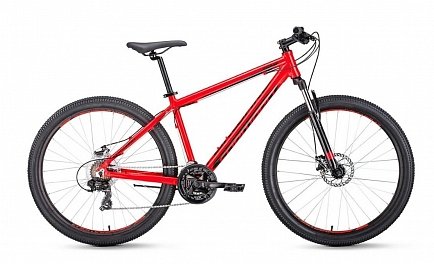 Велосипед Forward 29 APACHE 2.0 (DISK) (21-ск.) 2019-2020 (рама 19)  красный/черный (RBKW0M69Q023)