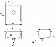 Кухонная мойка AquaSanita Tesa SQT100W  beige 110