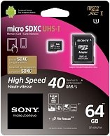 Карта памяти Sony microSDXC UHS-I (Class 10) 64GB