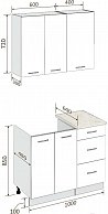 Готовая кухня Кортекс-мебель Корнелия ЛИРА 1,0 Салатовый / Оникс, Королевский опал