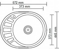 Мойка Ledeme L85745 R глянцевая, врезная, нерж.сталь, сифон в комплекте