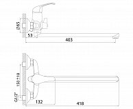 Кухонный смеситель Rossinka A35-32 хром