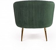 Интерьерное кресло Halmar Crown темно-зеленый/золотой