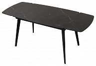 Обеденный стол Дамавер ELIOT 120 MATT BLACK MARBLE SINTERED STONE/ BLACK
