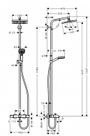 Душевая система  Crometta E 240 1jet Showerpipe  (27298000)