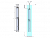 Погружной центробежный скважинный насос ECO MIDI-5 (1,5кВт, 2м)