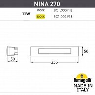 Встраиваемый светильник уличный  Fumagalli Nina 8C1.000.000.BYP1L