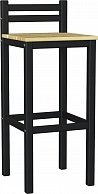 Табурет Фа-мебель Универсал со спинкой (черный)