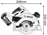 Циркулярная пила  Bosch GKS 18V-57 G (0.601.6A2.100)
