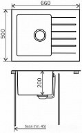 Кухонная мойка  Tolero TTS-660  черный