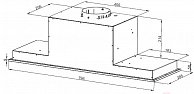 Вытяжка скрытая Korting KHI 9777 GN светодиодная