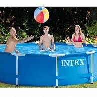 Бассейн Intex Metal Frame Beachside 28208 (305х76) (c фильтром и насосом) синий