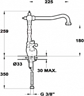 Смеситель Teka BR 9133 B  Бронза 56913482B