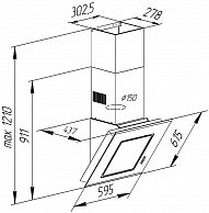 Вытяжка PYRAMIDA BT 60 BLACK MU/U