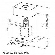 Кухонные вытяжки Faber CUBIA ISOLA PLUS EV8 X A60 нержавеющая сталь
