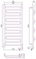 Полотенцесушитель электрический Сунержа Элегия 2.0 1200х500 с блоком управления справа 03-5219-1250
