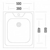 Мойка Ukinox  STD500.600  -4C 0C  накладная