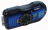 Цифровая фотокамера Ricoh  WG-4 GPS черная с синими вставками