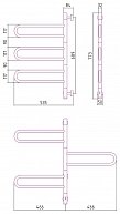 Полотенцесушитель электрический Сунержа ПАРЕО 4.0-3С 773х535, матовый белый 30-0823-0773