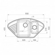 Мойка кухонная  GranFest Quarz Z-14  песочный