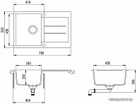 Кухонная мойка AquaSanita Tesa SQT101AW beige 110