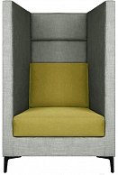 Кресло Бриоли Дирк J20-J9 (серый, желтые вставки)
