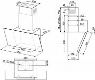 Вытяжка  Smeg  KICV90BL