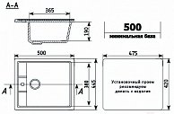 Кухонная мойка Ulgran U 406 342 графит