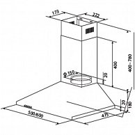 Кухонная вытяжка CATA V3-S500 BR