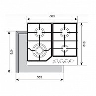 Газовая варочная панель Akpo PGA 604 LXE