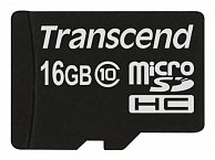 Карта памяти Transcend microSDHC, 16GB, Class 10 TS16GUSDC10