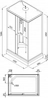 Душевая кабина Triton Квадро А3 ДН4 прямоугольная (полосы) 100х80 поддон 17см.