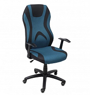 Кресло поворотное AksHome   ZODIAC ткань (синий/черный)