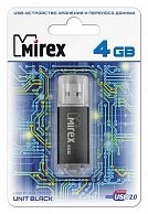 Usb флэш-накопитель Mirex UNIT Black 4GB (13600-FMUUND04)  Black