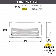 Светильник для подсветки лестниц   Fumagalli Lorenza AS3.000.000.AXP1L
