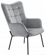 Кресло Halmar CASTEL серый/черный
