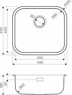 Кухонная мойка  Omoikiri Omi 49-U IN