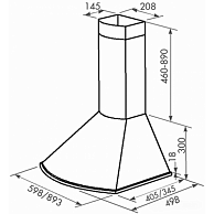 Вытяжка   Zorg Technology Viola  60 (750 м3/час ) белая