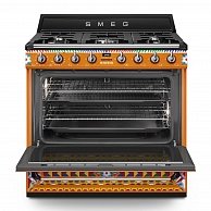 Газовая плита Smeg Divina Cucina TR90DGM9 Оранжевая с цветным узором