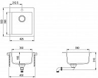 Кухонная мойка AquaSanita Simplex SQS100W  beige 110