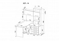 Стол компьютерный  Сокол КСТ-14 дуб делано правый