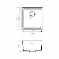 Кухонная мойка Omoikiri Kata 40-U DC