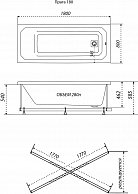 Ванна Triton Прага 180x80 (с каркасом)