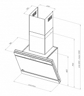 Кухонная вытяжка Akpo Kastos 90 wk-9 Белый