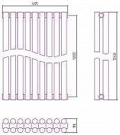 Полотенцесушитель водяной Сунержа ЭСТЕТ-11 1200х405 00-0302-1209