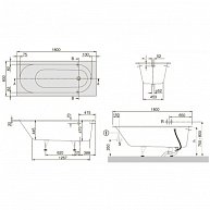 Ванна квариловая Villeroy&Boch   Oberon 180x80 ( UBQ180OBE2V-01)