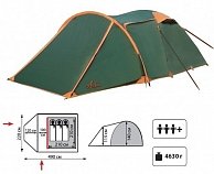 Палатка Totem Carriage 3 V2 зеленый (TTT-016)