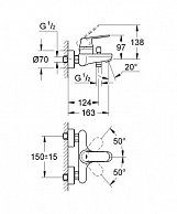 Смеситель для ванны Grohe Eurosmart Cosmopolitan (32831000)